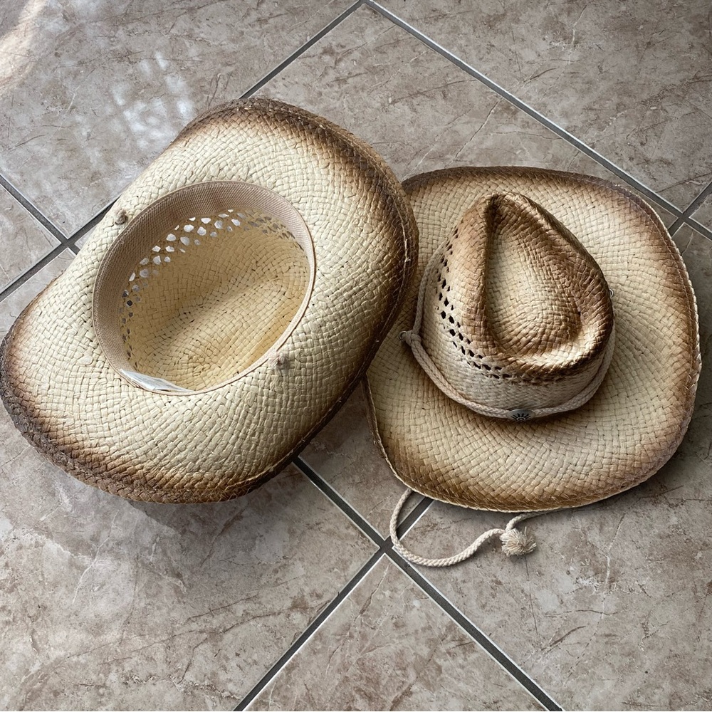Stylish Two-Tone Straw Cowboy Hat